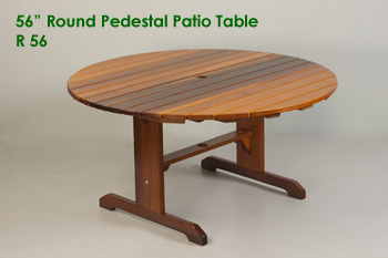 56" Round Pedestal Patio Table